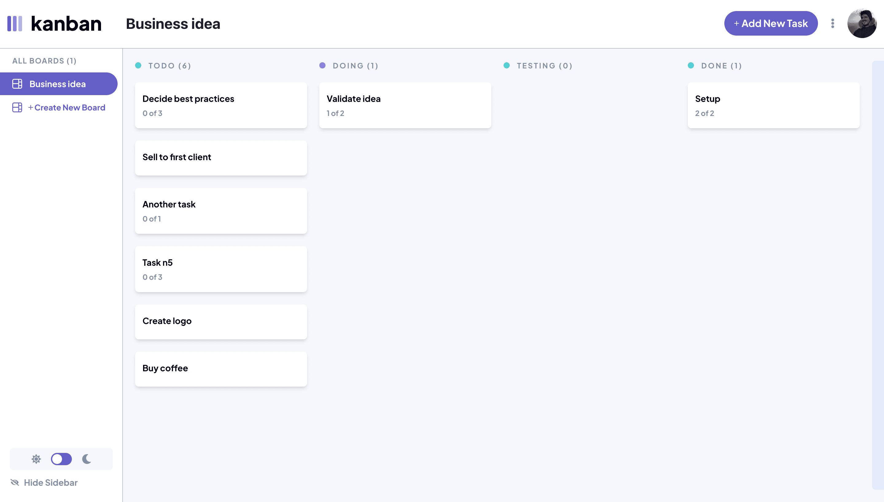 Kanban Task Management's screenshot